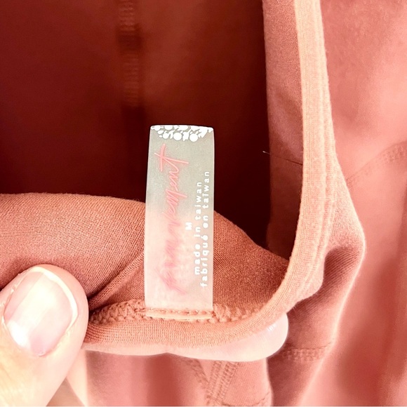 Free People Movement Side To Side Onesie Fitted Jumpsuit In Coral Clay Medium - Picture 5 of 10